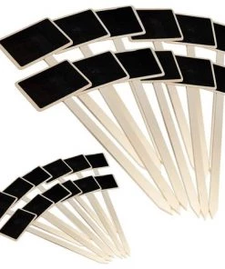Kueatily 30pcs Etiquettes De Plantes En Ardoise Mini Tableau Noir Marqueur De Jardin Plante Signe Tags En Bois étiquettes Potager Pour Fleur Légumes Graine Jardin Pépinière