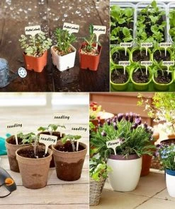 Kueatily 50Pcs étiquettes De Plantes Durables, T-Type étiquettes Plantes En Bois étiquettes De Jardin Imperméable, Garden Etiquettes Signes Pour Fleur Légumes Graine Jardin Pépinière (6 X 10 Cm) -Accessoire de culture Soldes Boutique 33302246 5