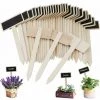 BETTERLIFE Étiquettes Potager, Mini Tableau En Bois Étiquettes Pour Plantes Pour Pot De Fleur Graine En Pot Herbes Légumes 40Pcs