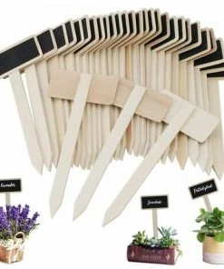 BETTERLIFE Étiquettes Potager, Mini Tableau En Bois Étiquettes Pour Plantes Pour Pot De Fleur Graine En Pot Herbes Légumes 40Pcs