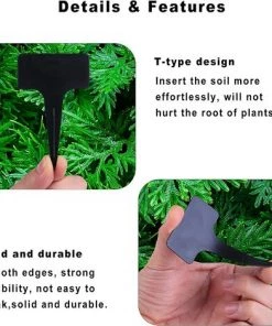 BETTERLIFE 100 Pièces étiquettes De Plantes En Plastique Étiquettes De Jardin De Type T Pour Pépinière étanche -Accessoire de culture Soldes Boutique 33436175 5