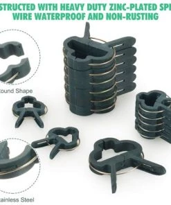BETTERLIFE 80PCS Clips De Support Réglable Pour Plantes Caches De Tuteurs De Jardin Structure De Support Attache Pour Jardin, Vigne, Légumes, Tomates(40 Grands Clips Et 40 Petits Clips) -Accessoire de culture Soldes Boutique 33436179 5