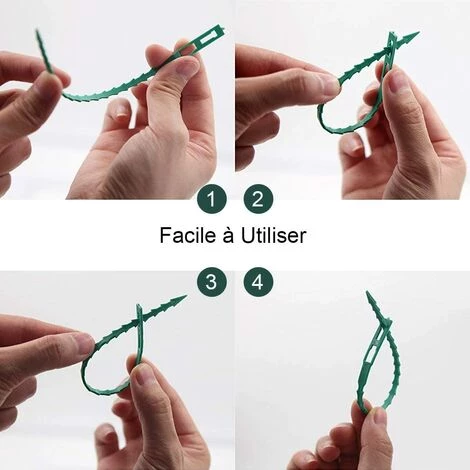 BETTERLIFE 100 Pcs Accroche-Tuteurs Pour Tomates Arbres Tuteurs De Plantes Attache Et Soutien Réglable Pour Plantes Serre-câble Lien En Plastique Pour Jardinage Bricolage 23CM 5 BETTERLIFE 100 Pcs Accroche-Tuteurs Pour Tomates Arbres Tuteurs De Plantes Attache Et Soutien Réglable Pour Plantes Serre-câble Lien En Plastique Pour Jardinage Bricolage 23CM – Image 3