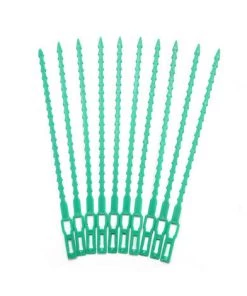AIDUCHO Attaches De Plantes Réglable Attaches De Torsion En Plastique Flexible Attaches De Câble De Jardin Pour Aider à Soutenir Les Plantes, Vignes 17cm 100 Pièces (Vert)
