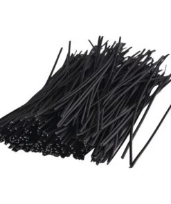 BEARSU Attaches Métalliques Pour Cordon De Câble Torsadé 1000 Pièces Fixation Réutilisable (6 Pouces, Noir)