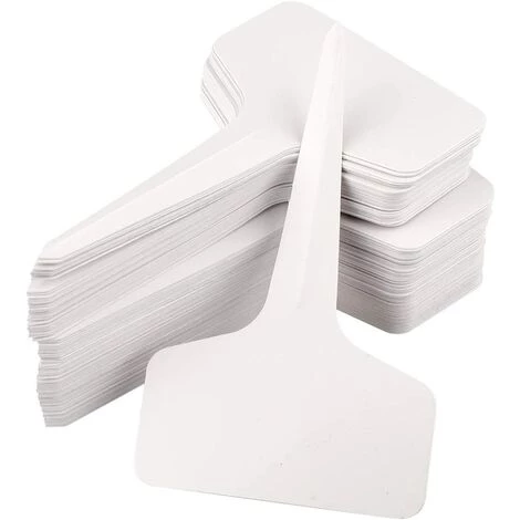 BETTERLIFE 100 Pieces Blanc Marqueurs En Plastique De Plantes Type T, Balises Durables De Marqueurs De Jardin Imperméables étiquettes De Semis 3 BETTERLIFE 100 Pieces Blanc Marqueurs En Plastique De Plantes Type T, Balises Durables De Marqueurs De Jardin Imperméables étiquettes De Semis