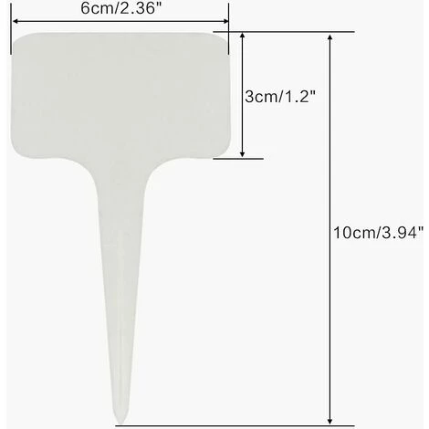 BETTERLIFE 100 Pieces Blanc Marqueurs En Plastique De Plantes Type T, Balises Durables De Marqueurs De Jardin Imperméables étiquettes De Semis 4 BETTERLIFE 100 Pieces Blanc Marqueurs En Plastique De Plantes Type T, Balises Durables De Marqueurs De Jardin Imperméables étiquettes De Semis – Image 2