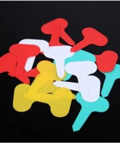 AIDUCHO 100 Pcs 6 X10cm Plantes En Plastique Étiquettes De Type T Jaune -Accessoire de culture Soldes Boutique 39019212 3