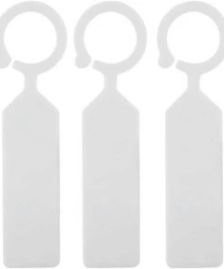 BARES 100pcs Étiquettes Marque Plantes Plastique Arbre De La Plante Imperméable Tags Jardin En Plastique épais étiquettes Suspendues Étiquettes De Plantes De Fleurs(blanc )