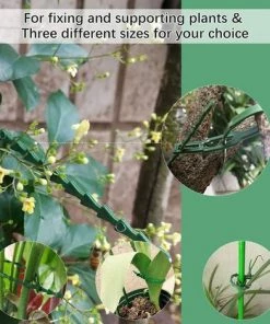 GUAZHUNIFR 220 Pcs Attache Plante En Plastique Réglable Accroche Tuteur Plante Flexible Longueur 13/17/23cm Accroche Tuteur Tomate Réutilisable Portable Pour Plantes Arbustes Jardin Maison Bureau - Vert -Accessoire de culture Soldes Boutique 41019641 4