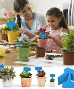 VERSAILLESFR Étiquette De Jardin, 100 Pieces Marqueurs En Plastique De Plantes Type T Signes Plante Label Plantes Graines étiquettes, Pour Graines Pot Herbes Fleurs Légumes Pépinière (bleu) -Accessoire de culture Soldes Boutique 42053313 3
