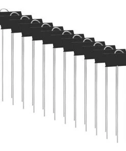 VERSAILLESFR Etiquettes De Plantes, Marqueurs Etiquettes Plante, 12 Pcs Etiquette Jardin Métal Durable Antirouille Étiquettes Potager Marqueur Pour Fleur Légumes Graine Jardin Pépinière (Noir)