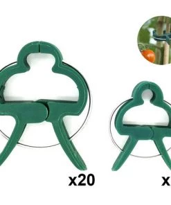 DKSFJKL Outil De Plantation Et Culture 40 Pinces à Plantes Et Pinces à Tomates Et Support Pour Plantes De Jardinage, Pinces à Plantes Pour Plantes Grimpantes, Pinces à Vigne Pour Le Redressement. -Accessoire de culture Soldes Boutique 42740414 2