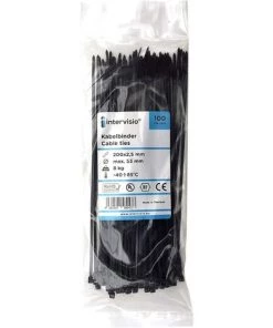 Collier De Serrage 200 Mm X 2,5 Mm Starlight, Attache Câble, Serre Câbles Rilsan Nylon, Colliers Serre-Cable 200mm, Noir, Lot De 135 ​Pièce -Accessoire de culture Soldes Boutique 43371010 4