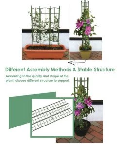 HAPPYSHOPPING Les Plantes Grimpantes En Treillis De Jardin Prennent En Charge Les Grilles Flexibles D'assemblage De Panneaux De Cloture Pour Les Plantes En Pot De Jardin, Les Legumes Et Les Fleurs, Modele: Vert 11 HAPPYSHOPPING Les Plantes Grimpantes En Treillis De Jardin Prennent En Charge Les Grilles Flexibles D'assemblage De Panneaux De Cloture Pour Les Plantes En Pot De Jardin, Les Legumes Et Les Fleurs, Modele: Vert -Accessoire de culture Soldes Boutique 43998320 5