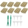 TANABATA Pots BiodéGradables,10PCS 16 * 8.5 * 5CM 8-Grid Pots En Tourbe Pour Semis BiodéGradable +Pots De Tourbe 2PCS Semis Dibbers + 6 PCS T-Forme ÉTiquettes De Plantes -Accessoire de culture Soldes Boutique 44322918 1