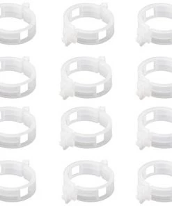 ALMI Tuteur Pour Végétaux Plante Clips Support De Plantes Pour Légumes Tomates Et Plants De Vignes Lot De 100 Pinces à Plantes En Plastique Blanc Réutilisables Pour Petites Et Grandes Pousses Et Plantes Grimpantes Blanc.