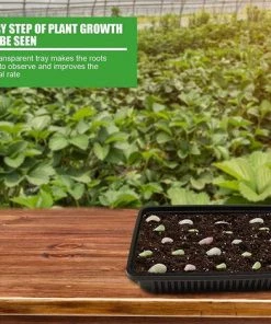 ALMI 10 Pcs Plateaux De Semences, Plateaux De Germination Des Plantes En Plastique Durable, Plateau De Semis Germination Plastique Bac À Semis Plateaux Graines Culture, Pour Jardin Balcon Légume -Accessoire de culture Soldes Boutique 44477496 5