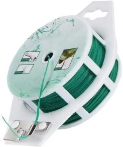 Liens Avec Cutte, Ligatures Pour Plantes De Jardin Fil Vert Twist Coated Plastique Souple Accessoires De Jardin Tie Fil Pour Le Jardinage, Maison, Bureau 100M Fontainebleau Vert