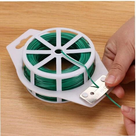 Liens Avec Cutte, Ligatures Pour Plantes De Jardin Fil Vert Twist Coated Plastique Souple Accessoires De Jardin Tie Fil Pour Le Jardinage, Maison, Bureau 100M Fontainebleau Vert 5 Liens Avec Cutte, Ligatures Pour Plantes De Jardin Fil Vert Twist Coated Plastique Souple Accessoires De Jardin Tie Fil Pour Le Jardinage, Maison, Bureau 100M Fontainebleau Vert – Image 3