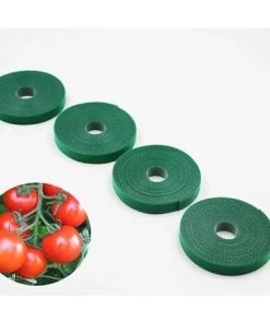 Bande De Fixation Pour Plantes,Cravates De Jardin,Lien De Plante Réutilisable,Lien Auto-agrippant,Cravates De Plante Douces Supports De Plante,Cravate De Tomate,Cravate De Raisin,Longueur 5m X1.2cm，Starlight， 4pcs