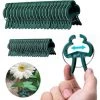 Plant Clips,Plant Clips Set, Clips De Support Réglable Pour Plantes,Pinces à Ressort Support De Plante,pour Jardin, Vigne, Légumes, Tomates(40 Grands Clips Et 40 Petits Clips),Starlight