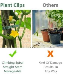 Plant Clips,Plant Clips Set, Clips De Support Réglable Pour Plantes,Pinces à Ressort Support De Plante,pour Jardin, Vigne, Légumes, Tomates(40 Grands Clips Et 40 Petits Clips),Starlight -Accessoire de culture Soldes Boutique 50941867 4