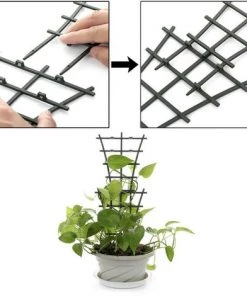 Support Pour Plantes Grimpantes, Mini Treillis De Jardin, Superposé - Support Pour Plantes Grimpantes En Pot,Starlight,6Pcs -Accessoire de culture Soldes Boutique 50942132 5