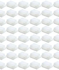 ALMI Paquet De 50 Clips De Câble Auto-Adhésif Clips De Fil Électrique Clips De Gestion De Câbles Pour Voiture, Bureau Et Maison (13 X 10 Mm, Blanc)