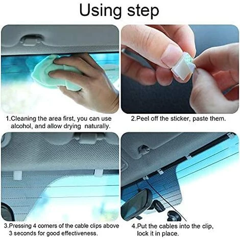 ALMI Paquet De 50 Clips De Câble Auto-Adhésif Clips De Fil Électrique Clips De Gestion De Câbles Pour Voiture, Bureau Et Maison (13 X 10 Mm, Blanc) 7 ALMI Paquet De 50 Clips De Câble Auto-Adhésif Clips De Fil Électrique Clips De Gestion De Câbles Pour Voiture, Bureau Et Maison (13 X 10 Mm, Blanc) – Image 5