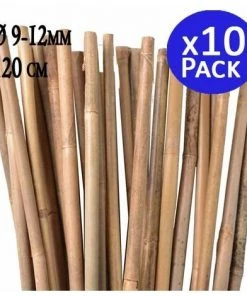 SUINGA 10 X Piquet En Bambou 120 Cm, Diamètre 9-12 Mm. Bâtonnets De Bambou, Bâtonnets Végétaux, Couleur Naturelle