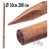 SUINGA Tuteur D'arbre Ø10 Cm X 200cm, Poteaux Ronds En Bois Avec Pointes, Palissades, Piquets De Fixation, Piquets -Accessoire de culture Soldes Boutique 51288957 1