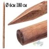 SUINGA Tuteur D'arbre Ø6 Cm X 180cm, Poteaux Bois Ronds Avec Pointes, Palissades, Piquets De Fixation, Piquets -Accessoire de culture Soldes Boutique 51288996 1