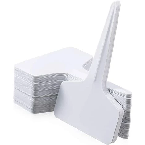 ABCRITAL Lot De 100 Étiquettes En Plastique Pour Plantes, Étiquettes De Type T, Imperméables, Réutilisables, Pour Pépinière, Pour Jartin De Fleurs, Légumes, Herbes, Blanc 3 ABCRITAL Lot De 100 Étiquettes En Plastique Pour Plantes, Étiquettes De Type T, Imperméables, Réutilisables, Pour Pépinière, Pour Jartin De Fleurs, Légumes, Herbes, Blanc