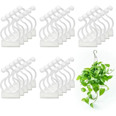 VERSAILLESFR Clips De Support Plante Grimpante 100 Pcs Clips De Vigne Auto-adhésifs Crochet Plante Mur Vigne Invisible Fixateur Mural Support Pour Plantes Blanc Pour Jardin Vignes Organisation Des Fils-PP, Versailles 3 VERSAILLESFR Clips De Support Plante Grimpante 100 Pcs Clips De Vigne Auto-adhésifs Crochet Plante Mur Vigne Invisible Fixateur Mural Support Pour Plantes Blanc Pour Jardin Vignes Organisation Des Fils-PP, Versailles