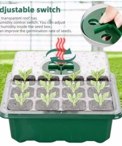 MALLOMNE Lot De 5 Plateaux De D��marrage Pour Semences Plateau De Semis (12 Cellules Par Plateau) Humidit�� R��glable -Accessoire de culture Soldes Boutique 51541714 4