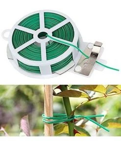 LITZEE 2 Attaches Torsadées De Jardinage PCS 50M, Attaches Pour Plantes Multifonctionnelles, Attaches Pour Légumes Souples Avec Coupe, Plante Avec Coupe Pour Le Jardinage Au Bureau à Domicile