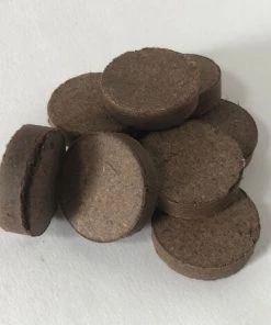 Lot De 10 Pastilles De Tourbe 3,3 Cm X 0,8 Cm. Marron. Marque : Prêt à Jardiner. Réf. : 70000369 - Marron