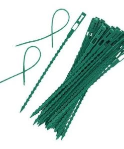 MODOU 50Pcs Plante De Jardin Réglable Twist Liens Souples En Plastique Twist Attaches De Câbles Pour Le Jardin Usine Fastener Arrimage (Vert)