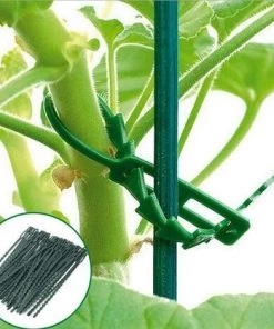 MODOU 50Pcs Plante De Jardin Réglable Twist Liens Souples En Plastique Twist Attaches De Câbles Pour Le Jardin Usine Fastener Arrimage (Vert) -Accessoire de culture Soldes Boutique 52486867 3