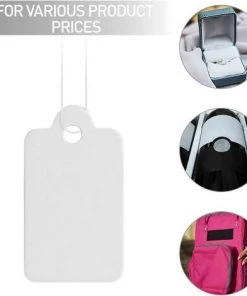 READCLY Lot De 500 étiquettes De Prix Blanches Avec Ficelle Pour Vêtements, Bijoux, Bagues – 23 X 13 Mm -Accessoire de culture Soldes Boutique 52506596 3
