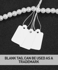 READCLY Lot De 500 étiquettes De Prix Blanches Avec Ficelle Pour Vêtements, Bijoux, Bagues – 23 X 13 Mm -Accessoire de culture Soldes Boutique 52506596 4
