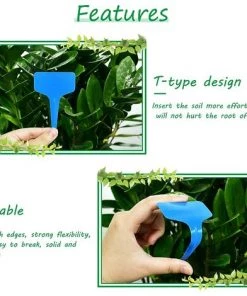 READCLY 100Pcs Étiquettes De Plantes Durables, T-Type Étiquettes Plantes Étiquettes De Jardin Imperméable, Plastique Garden Etiquettes Signes Pour Fleur Légumes Graine Jardin Pépinière 6 X 10cm (Bleu) -Accessoire de culture Soldes Boutique 52506738 5