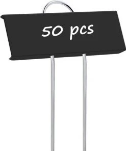READCLY Etiquettes En Métal Pour Plantes, 26,9 Cm, Marqueurs De Jardin Réutilisables Pour Légumes, Herbes, Fleurs, Serre Black 50-Pack
