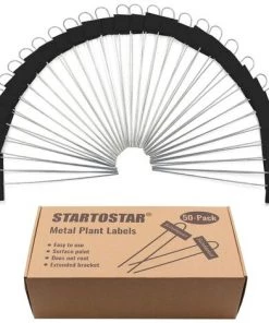 READCLY Etiquettes En Métal Pour Plantes, 26,9 Cm, Marqueurs De Jardin Réutilisables Pour Légumes, Herbes, Fleurs, Serre Black 50-Pack -Accessoire de culture Soldes Boutique 52506742 4