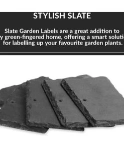 READCLY Ensemble De 10 étiquettes De Plantes En Ardoise Et Ardoise | Marqueurs De Plantes De Jardin | Étiquettes D'herbes | Accessoires De Serre | M&W -Accessoire de culture Soldes Boutique 52506832 5