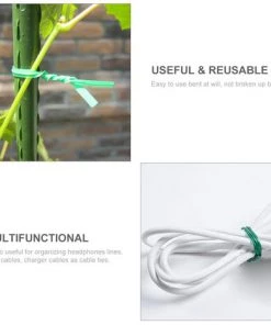 LIFCAUSAL Attaches Pour Plantes Attaches De Jardin Flexibles Réglables Attaches De Cable Pour Plantes Support De Plantes Attaches De Vigne Pour Fleur Vigne Légumes Tomates Cordons D'emballage 100PCS -Accessoire de culture Soldes Boutique 52728464 5