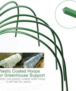 LONGZIMING Lot De 6 Tuteurs De Protection Pour Plantes, Cadre De Support En Tissu, Serre, Tunnel De Croissance Pour Plantes, Piquets De Jardin – 120 Cm De Long En Acier -Accessoire de culture Soldes Boutique 52739676 3