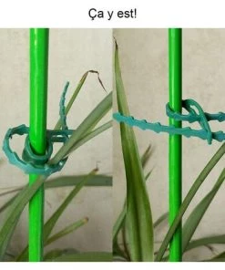 LONGZIMING 80 Pcs Accroche-Tuteurs Pour Tomates Arbres Tuteurs De Plantes Attache Et Soutien Réglable Pour Plantes Serre-câble Lien En Plastique Pour Jardinage Bricolage -Accessoire de culture Soldes Boutique 52739691 4