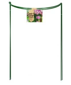 GROW IT Set De 2 Tuteurs à Plantes Demi-cercle 30 X 45 Cm Vert - Vert